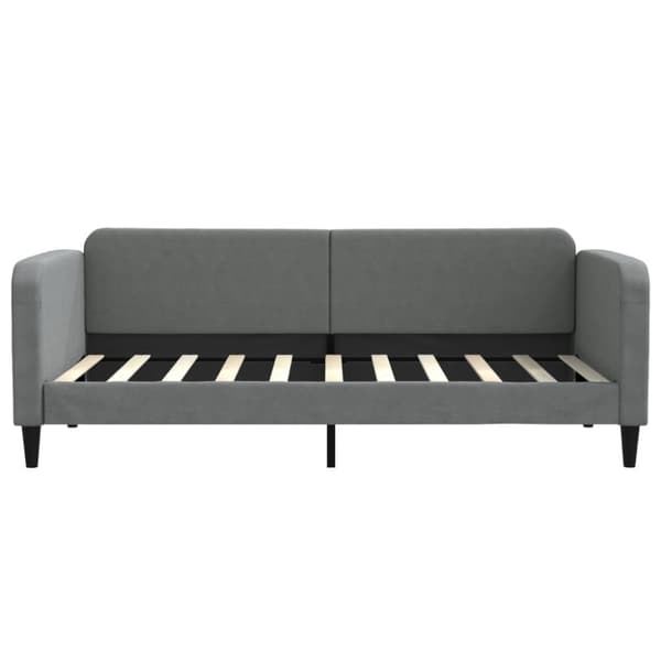 vidaXL Dagbädd utdragbar mörkgrå 90x190 cm tyg