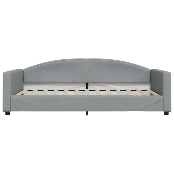 vidaXL Dagbädd utdragbar ljusgrå 100x200 cm tyg