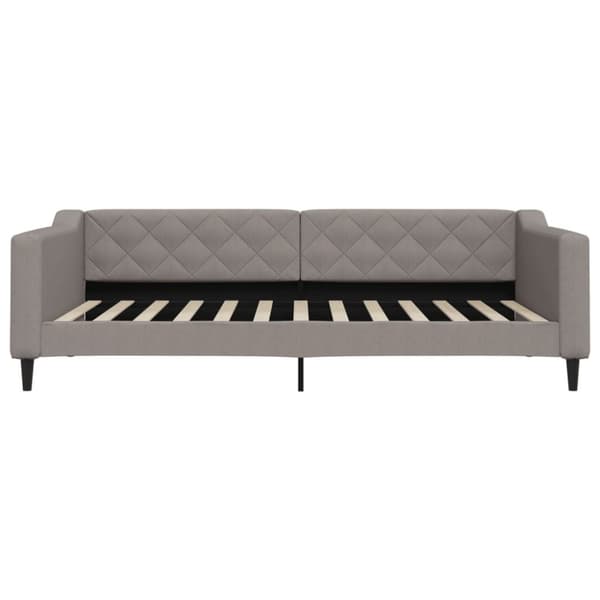 vidaXL Dagbädd med madrass taupe 100x200 cm tyg