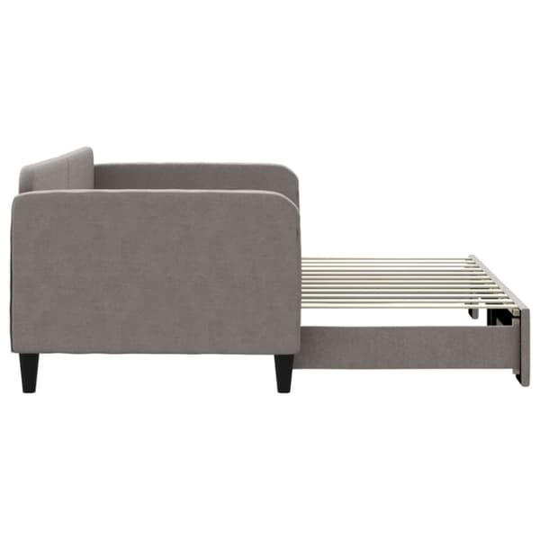 vidaXL Dagbädd utdragbar taupe 90x200 cm tyg
