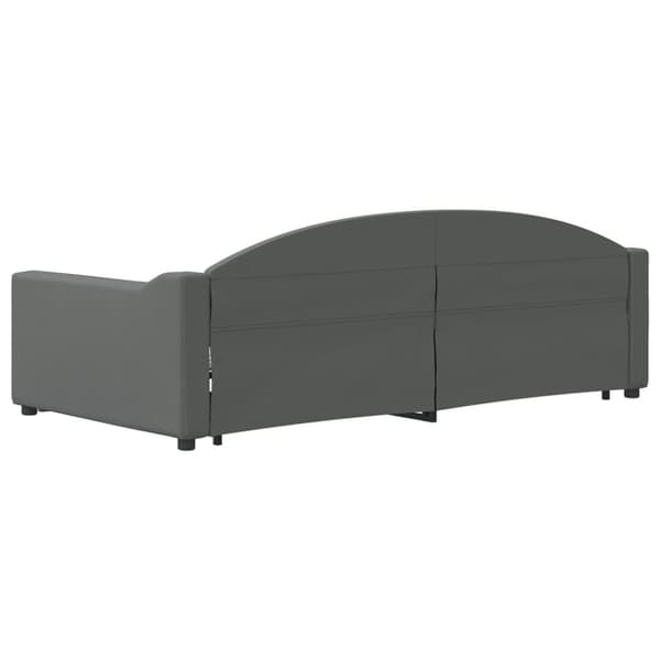 vidaXL Dagbädd utdragbar med lådor mörkgrå 100x200 cm tyg