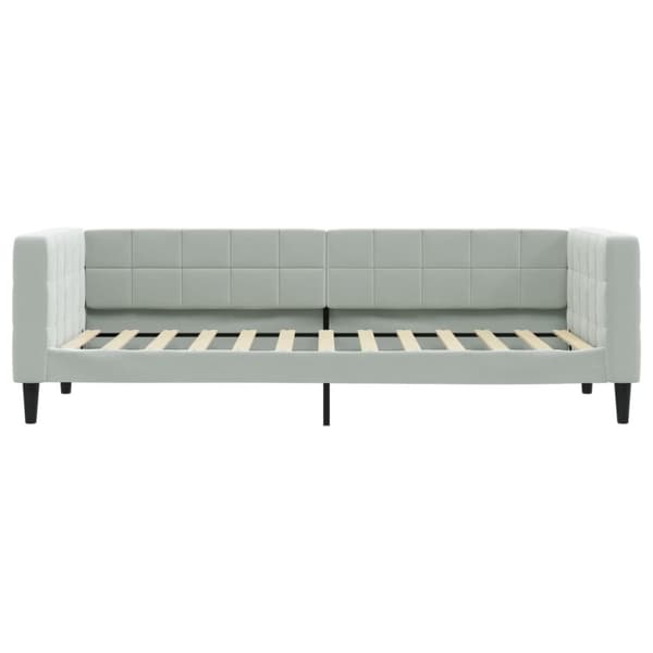 vidaXL Dagbädd utdragbar ljusgrå 90x200 cm sammet