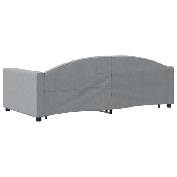 vidaXL Dagbädd utdragbar ljusgrå 90x190 cm tyg