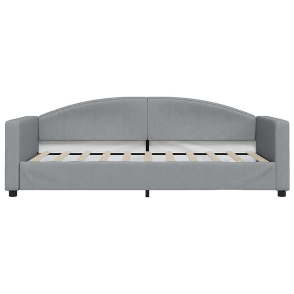 vidaXL Dagbädd utdragbar ljusgrå 90x190 cm tyg