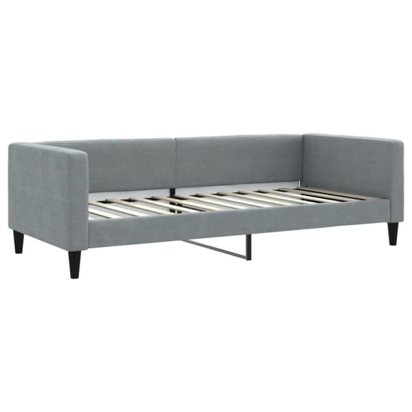 vidaXL Dagbädd utdragbar med lådor ljusgrå 90x200 cm tyg