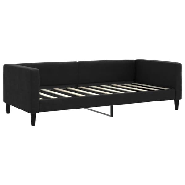 vidaXL Dagbädd utdragbar med lådor svart 90x190 cm tyg