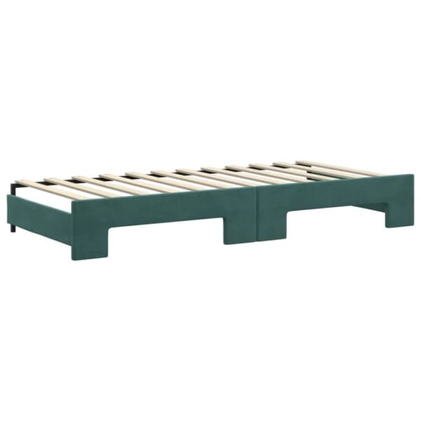 vidaXL Dagbädd utdragbar mörkgrå 90x200 cm sammet