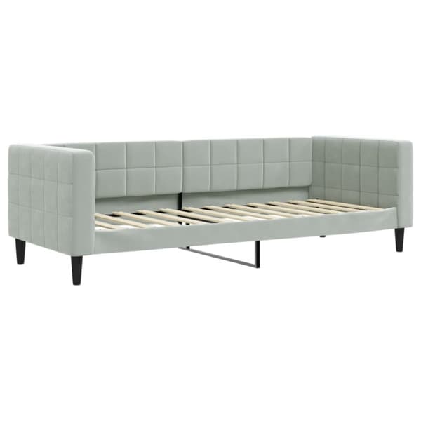 vidaXL Dagbädd utdragbar med lådor ljusgrå 80x200 cm sammet
