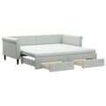Miniatyrbillede 3 af 11: vidaXL daybed med udtræk og skuffer 90x190 cm velour lysegrå