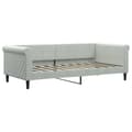 Miniatyrbillede 5 af 11: vidaXL daybed med udtræk og skuffer 90x190 cm velour lysegrå