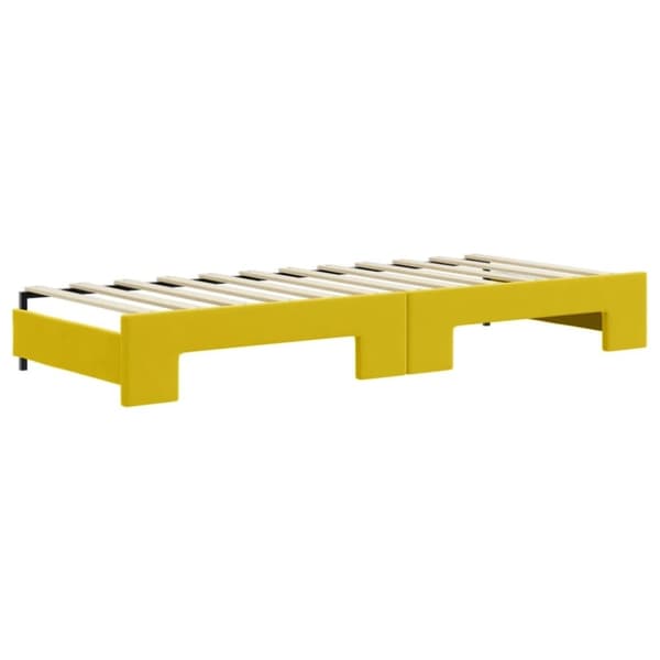 vidaXL Dagbädd utdragbar med lådor gul 80x200 cm sammet