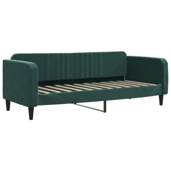 vidaXL Dagbädd utdragbar med lådor mörkgrön 80x200 cm sammet