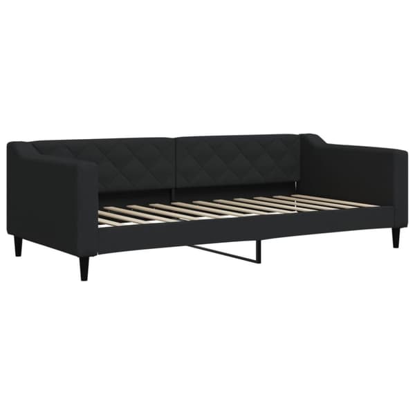 vidaXL Dagbädd utdragbar med lådor svart 90x200 cm tyg