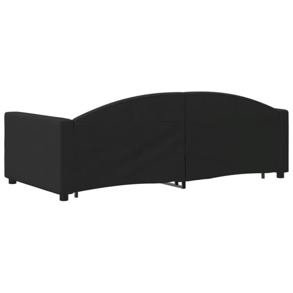vidaXL Dagbädd utdragbar med lådor svart 90x190 cm tyg