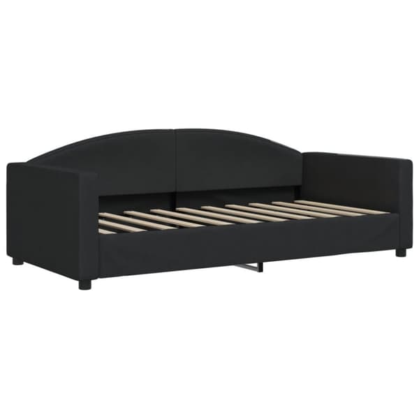 vidaXL daybed med udtræk og skuffer 90x190 cm stof sort