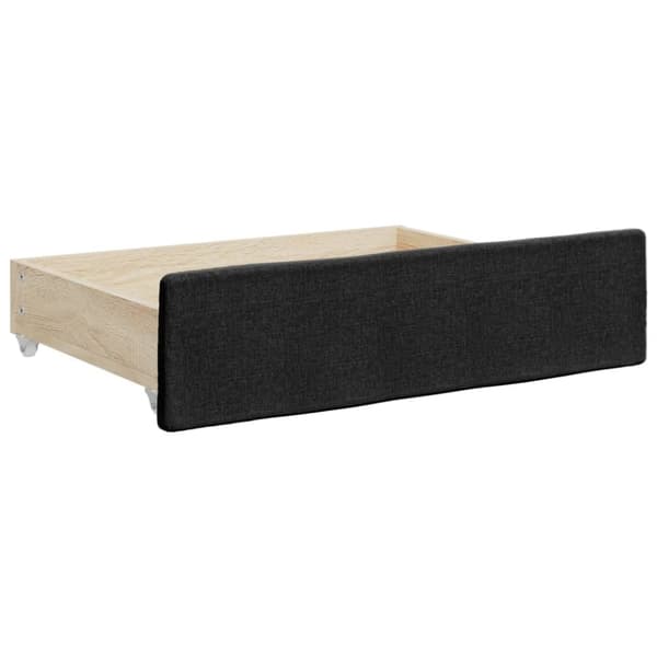 vidaXL daybed med udtræk og skuffer 90x190 cm stof sort