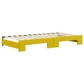 Miniatyrbillede 4 af 11: vidaXL daybed med udtræk og skuffer 100x200 cm velour gul