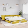 Miniatyrbillede 11 af 11: vidaXL daybed med udtræk og skuffer 100x200 cm velour gul