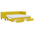 Miniatyrbillede 3 af 11: vidaXL daybed med udtræk og skuffer 80x200 cm velour gul