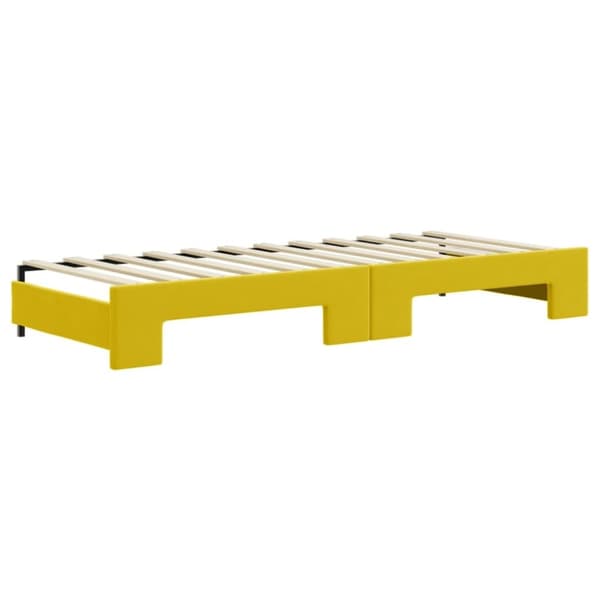 vidaXL daybed med udtræk og skuffer 80x200 cm velour gul