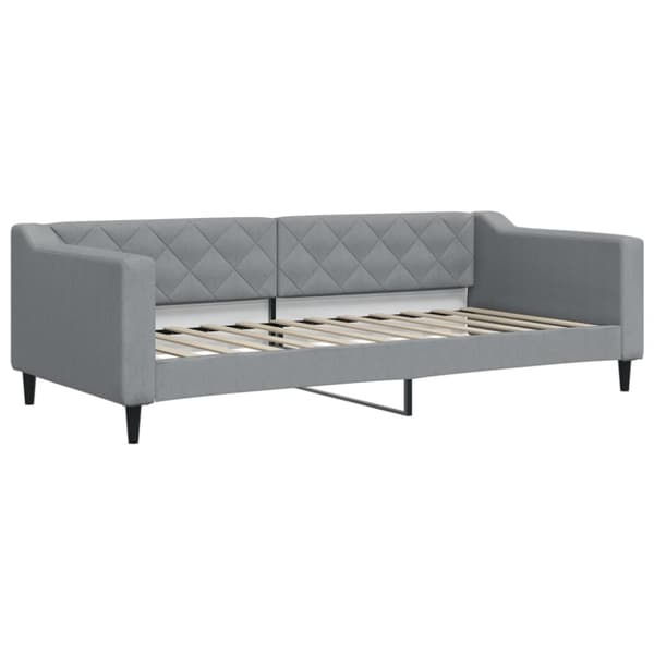 vidaXL Dagbädd utdragbar med lådor ljusgrå 90x200 cm tyg