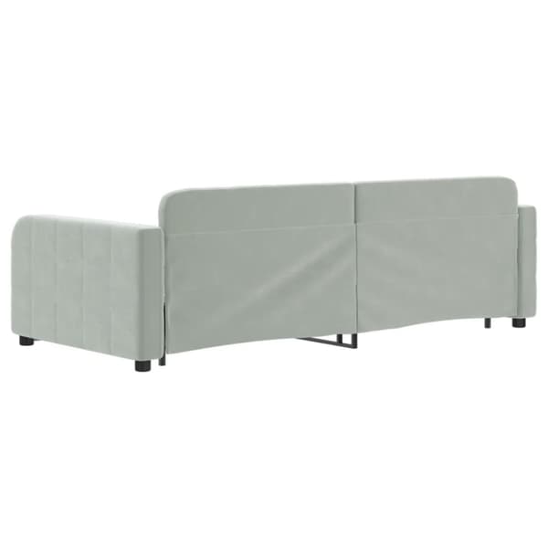 vidaXL Dagbädd utdragbar ljusgrå 90x200 cm sammet