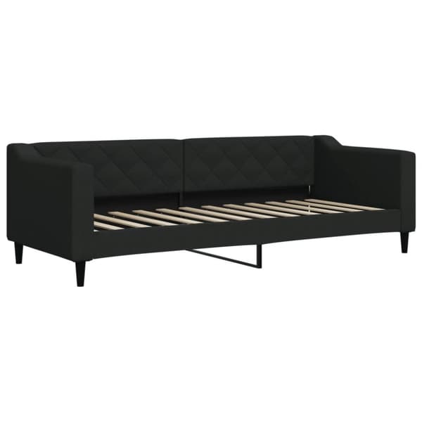 vidaXL Dagbädd utdragbar med lådor svart 80x200 cm tyg