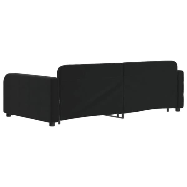 vidaXL Dagbädd utdragbar med lådor svart 100x200 cm sammet