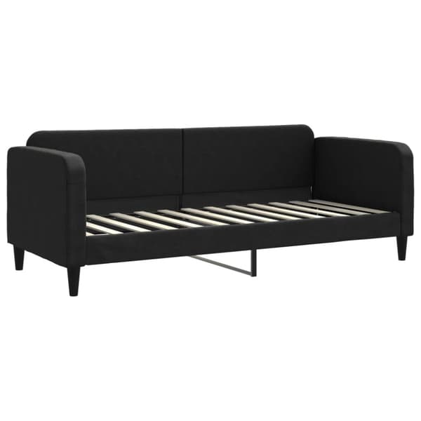 vidaXL Dagbädd med madrasser utdragbar svart 80x200 cm tyg
