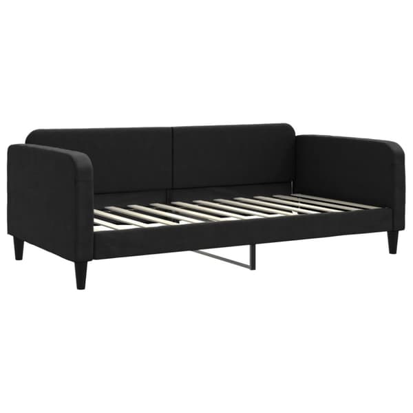 vidaXL Dagbädd utdragbar med lådor svart 100x200 cm tyg