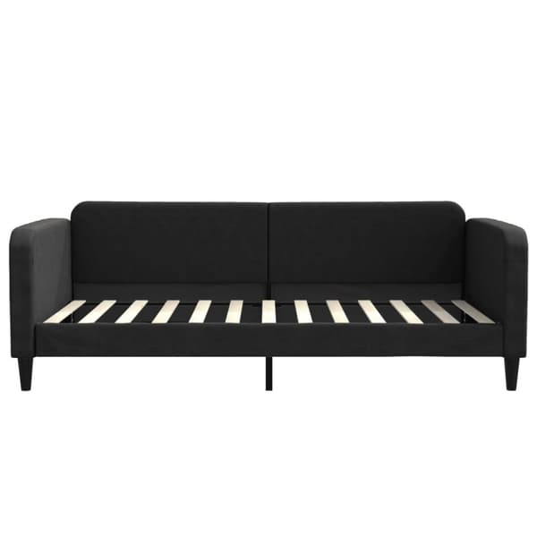 vidaXL Dagbädd utdragbar med lådor svart 100x200 cm tyg