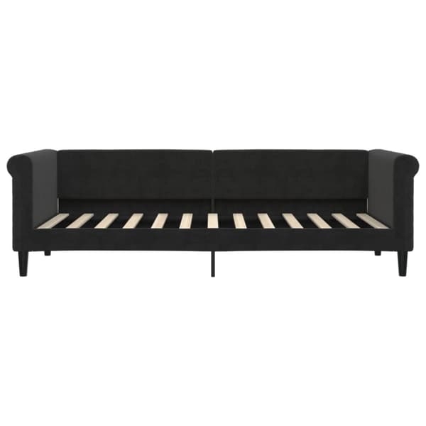 vidaXL Dagbädd utdragbar med lådor svart 80x200 cm sammet
