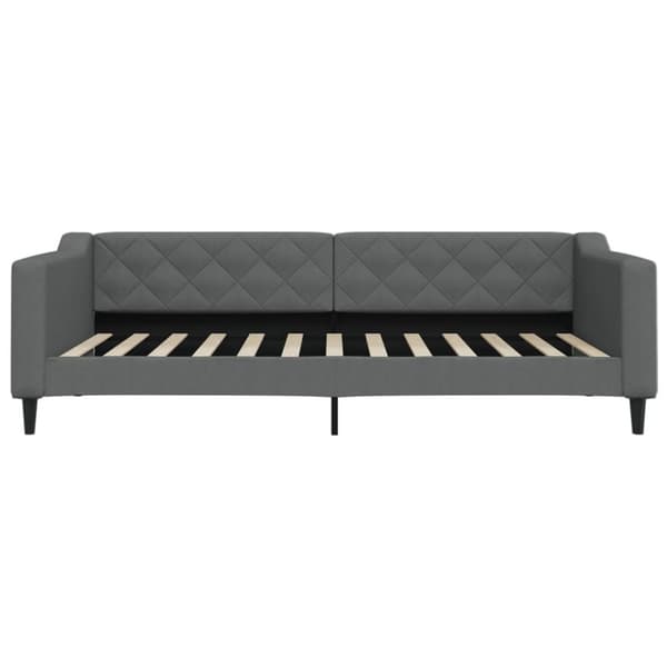 vidaXL daybed med udtræk og skuffer 100x200 cm stof mørkegrå