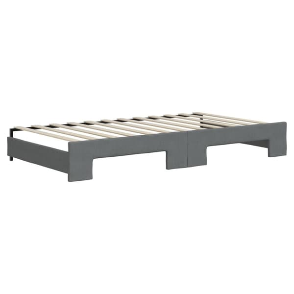 vidaXL daybed med udtræk og skuffer 100x200 cm stof mørkegrå