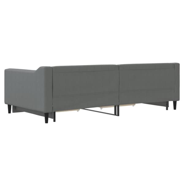 vidaXL daybed med udtræk og skuffer 100x200 cm stof mørkegrå