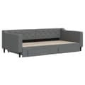 Miniatyrbillede 2 af 11: vidaXL daybed med udtræk og skuffer 100x200 cm stof mørkegrå