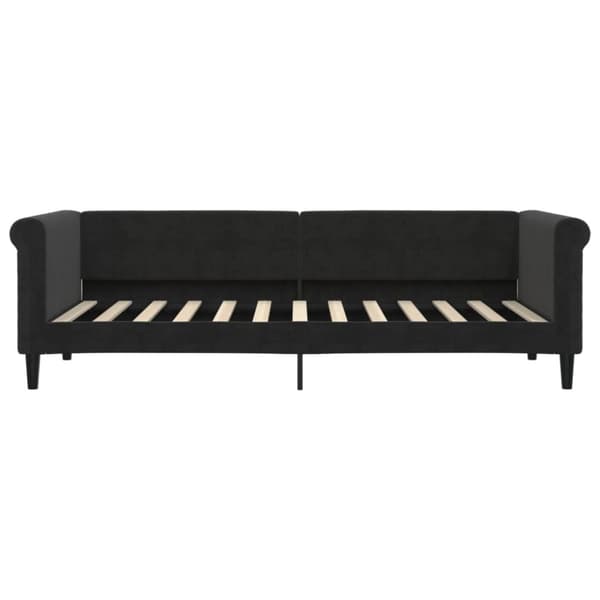 vidaXL daybed med udtræk og skuffer 80x200 cm velour sort