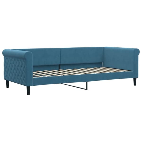 vidaXL Dagbädd utdragbar med lådor blå 90x200 cm sammet