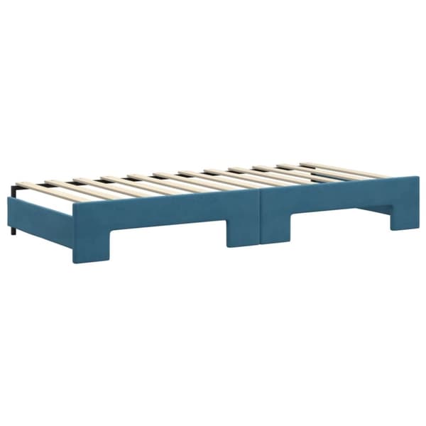 vidaXL Dagbädd utdragbar med lådor blå 90x200 cm sammet
