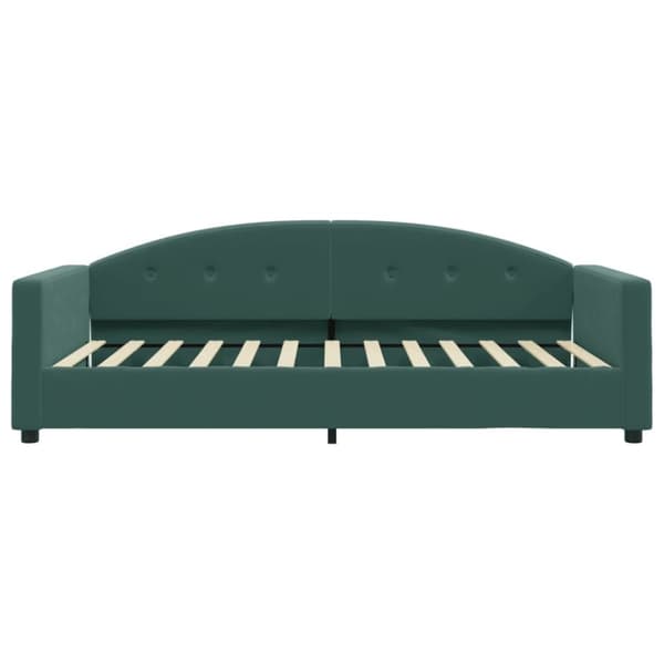 vidaXL Dagbädd med madrass mörkgrön 100x200 cm sammet