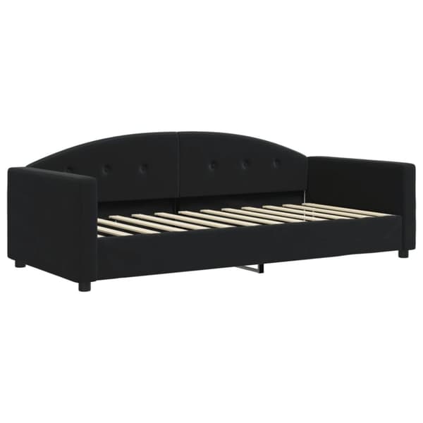 vidaXL Dagbädd utdragbar med madrasser svart 90x200 cm sammet