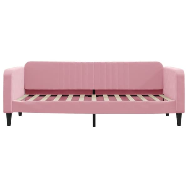 vidaXL Dagbädd utdragbar rosa 90x200 cm sammet