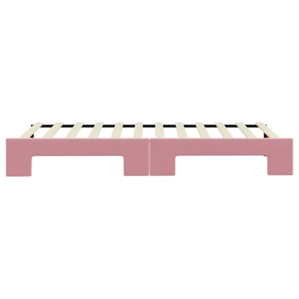 vidaXL Dagbädd utdragbar rosa 90x200 cm sammet
