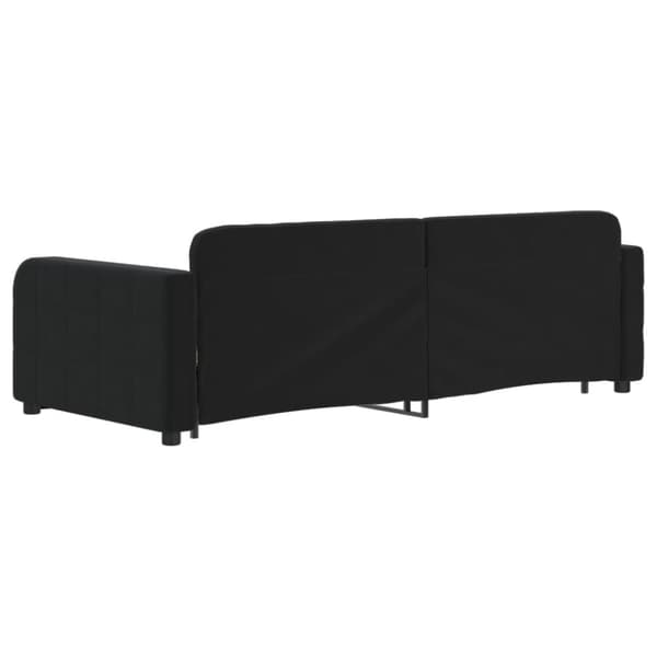 vidaXL Dagbädd utdragbar svart 90x200 cm sammet