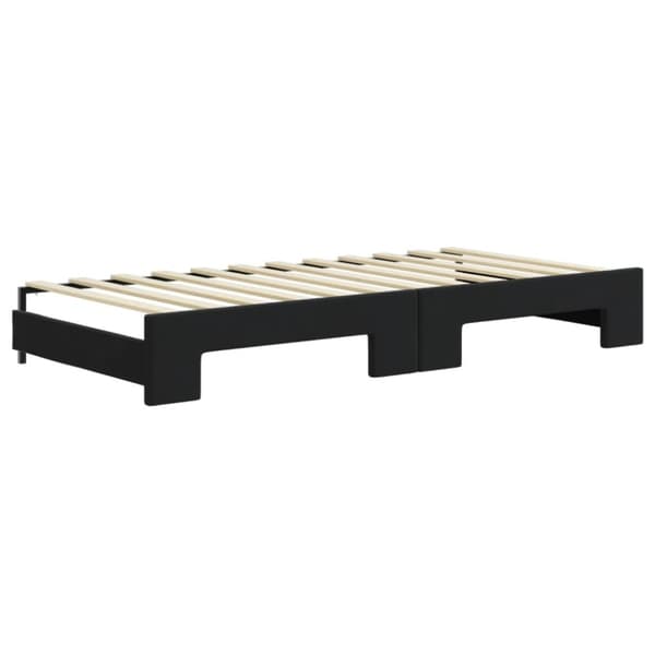 vidaXL Dagbädd utdragbar svart 90x200 cm sammet