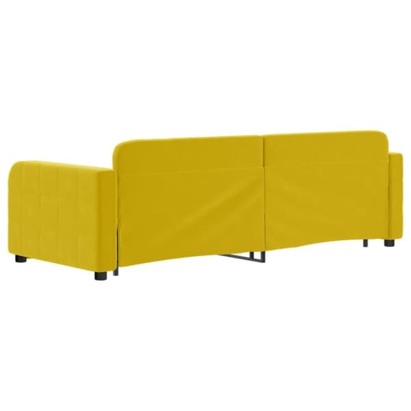 vidaXL Dagbädd utdragbar gul 80x200 cm sammet