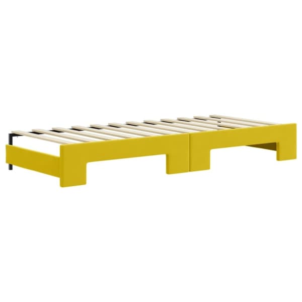 vidaXL Dagbädd utdragbar gul 80x200 cm sammet