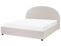Miniatyrbillede 4 af 11: Seng med opbevaringsboks lys beige polyester 180 x 200 cm minimalistisk design opbevaringsfunktion