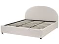 Miniatyrbillede 5 af 11: Seng med opbevaringsboks lys beige polyester 180 x 200 cm minimalistisk design opbevaringsfunktion