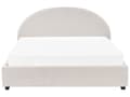 Miniatyrbillede 6 af 11: Seng med opbevaringsboks lys beige polyester 180 x 200 cm minimalistisk design opbevaringsfunktion